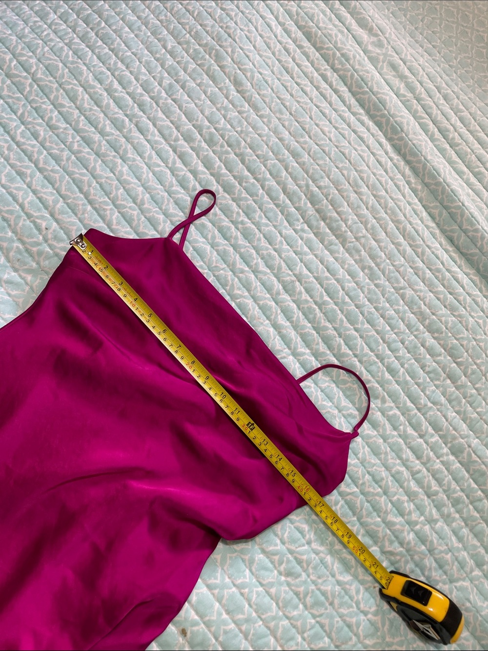 Express Cowell, neck magenta, pink satin slipped dress - Picture 5 of 6